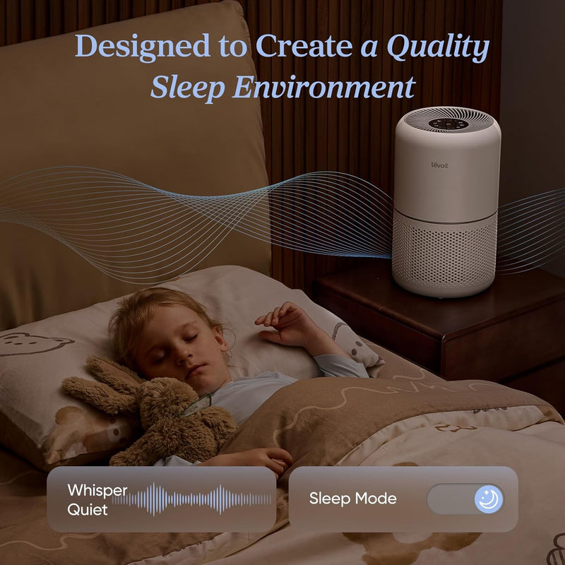 LEVOIT Core 300 HEPA Air Purifier for Bedroom Home, 80m² Coverage, Removes 99.97% Pollen, Dust, Pet Odour & Mould