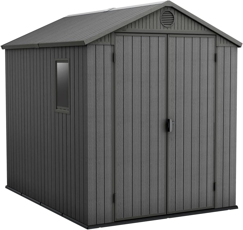 Large Outdoor Garden Storage Shed Weather Resistant Resin Double Door