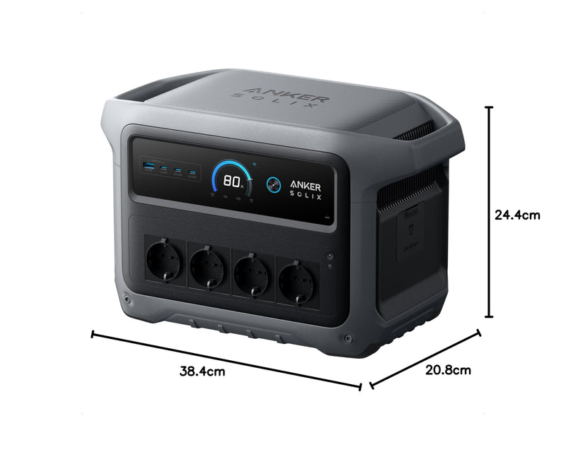 1024WH 2000W Portable Power Station - Solar Generator with UPS for Home Backup & Camping