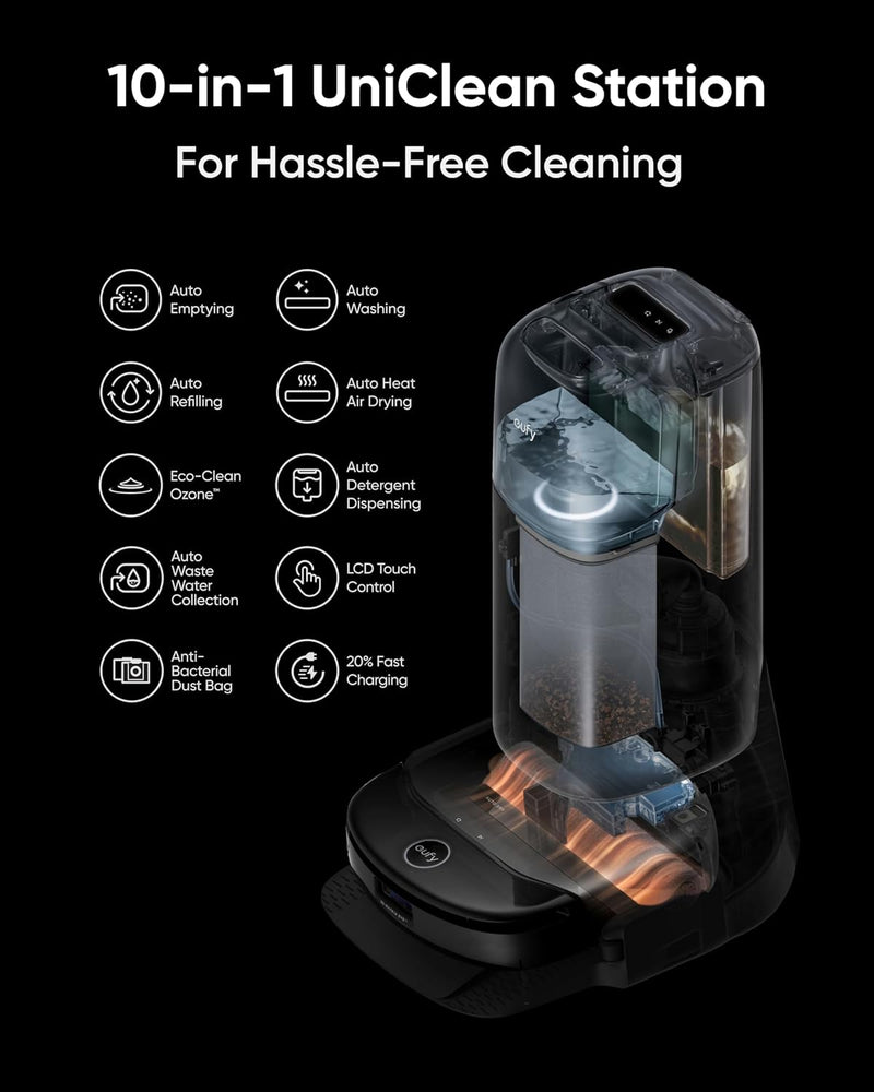 eufy Robot Vacuum and Mop, S1 Pro Omni, HydroJet System with Roller Mop