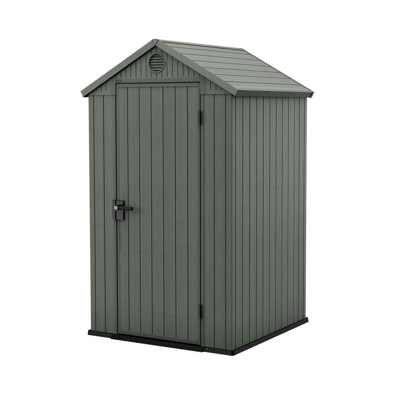 Large Outdoor Garden Storage Shed Weather Resistant Resin Double Door Brown