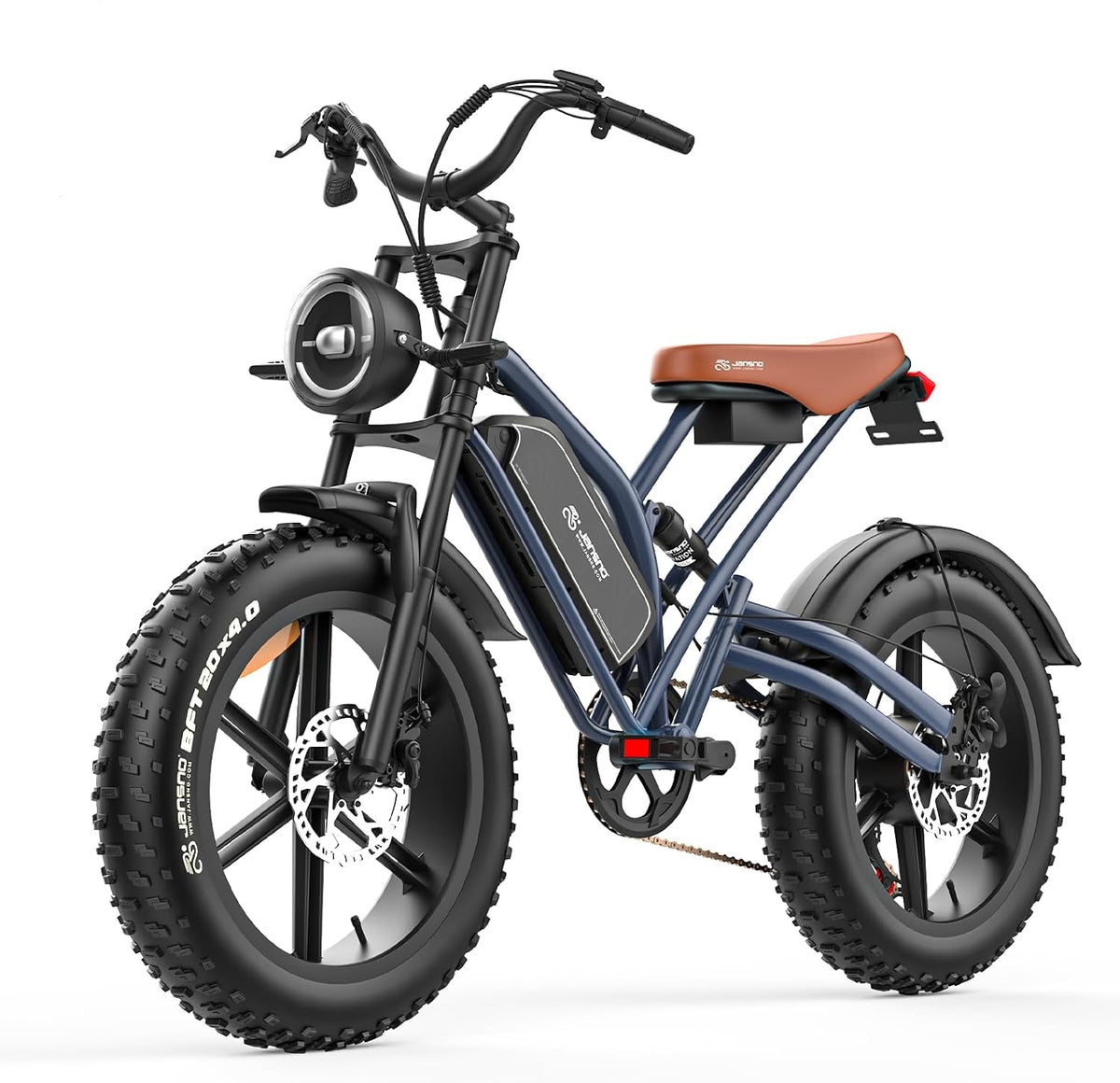 48V 17Ah Fat Tyre E-Bike for Adults, 250W Brushless Motor, Removable Battery, Full Suspension & 7-Speed