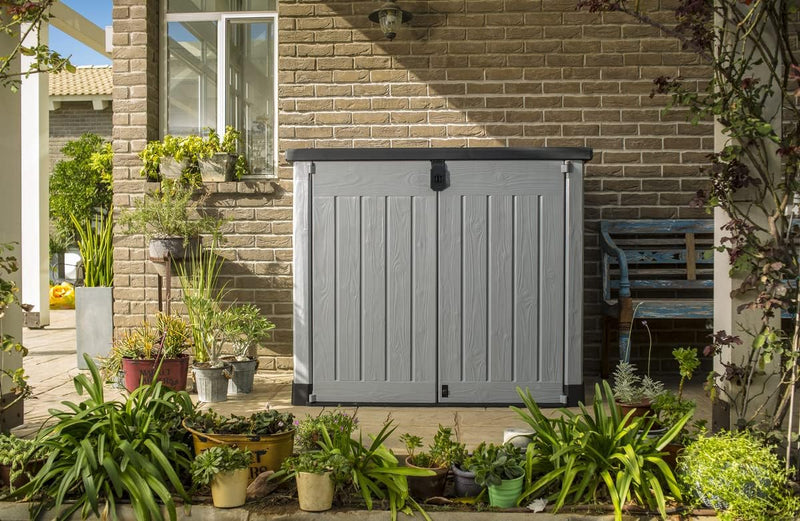 Keter Store It Out Pro Outdoor Garden Furniture Storage Shed Grey| Fade Free | All Weather Resistant | Safe and Secure | Zero Maintenance | 5 year Warranty