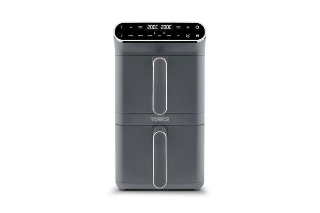 Dual Stack Air Fryer 11L 2460W 6 Presets Graphite