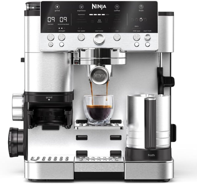 Ninja Luxe Premier 3-in-1 Coffee Machine, Silver ES601UK