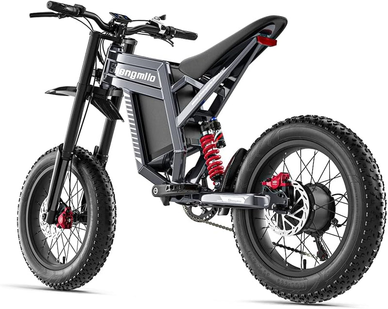 1800Wh Long Range Electric Bike with Fat Tyres, 60V 30Ah Removable Battery, Full Suspension & Hydraulic Brakes