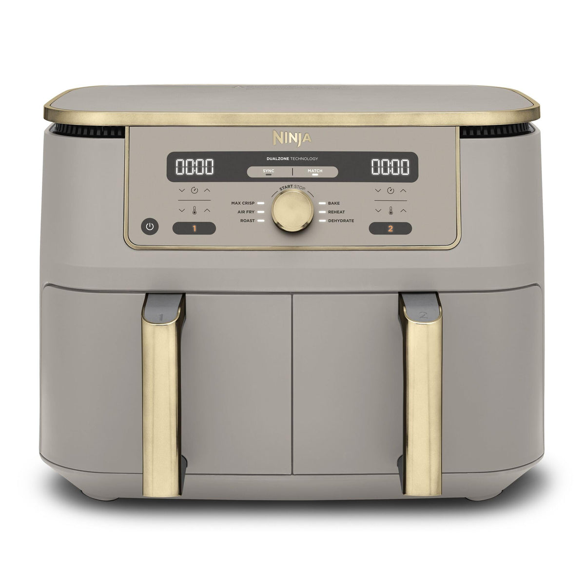 MAX Dual Zone Digital Air Fryer, 2 Drawers, 9.5L, 6-in-1, Uses No Oil, Air Fry, Max Crisp, Roast, Bake, Reheat, Dehydrate