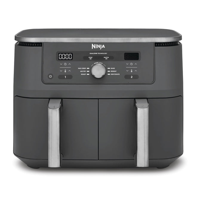 Ninja MAX Dual Zone 9.5L Air Fryer, 2 Drawers, Gunmetal DZ400UK