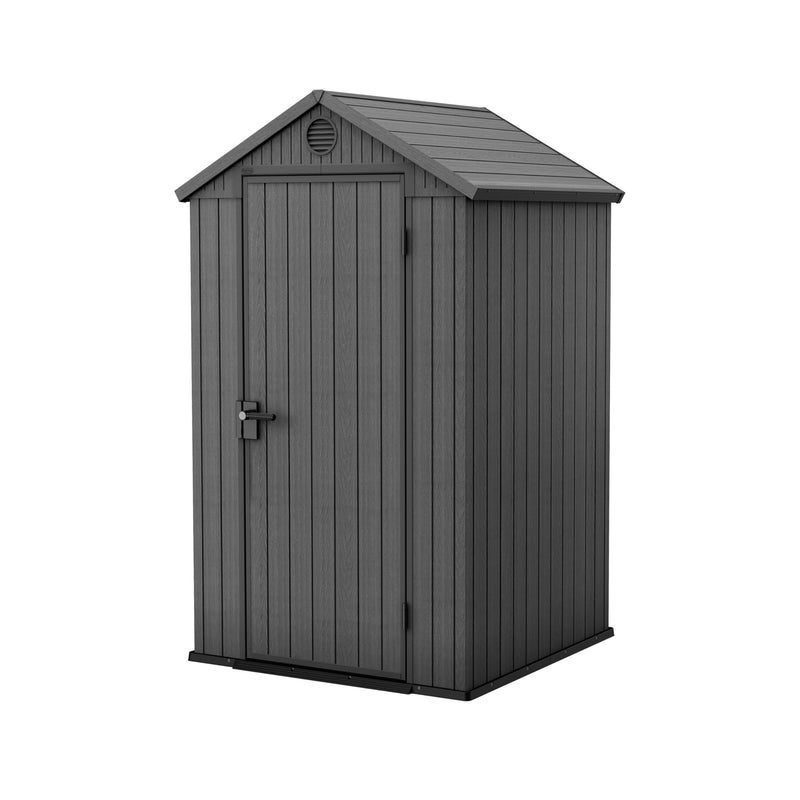 Large Outdoor Garden Storage Shed Weather Resistant Resin Double Door Brown