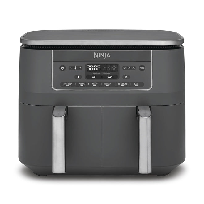 Ninja Dual Zone 6-in-1 7.6L Air Fryer, 2 Drawers, Gunmetal DZ300UK