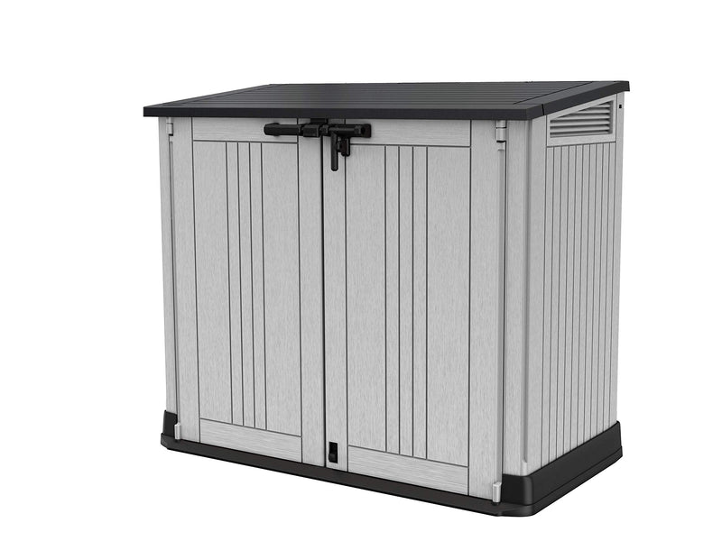 Keter Store It Out Nova Outdoor Garden Storage Shed, Light Grey with Dark Grey Lid, Weatherproof