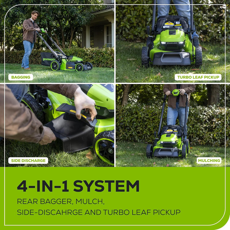 Greenworks 48V (24V x 2) Self Propelled Cordless Lawnmower-MO48L424-01