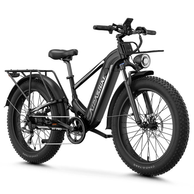 750W Electric Fat Tire Bike with 48V Battery, Hydraulic Disc Brakes & Front Basket